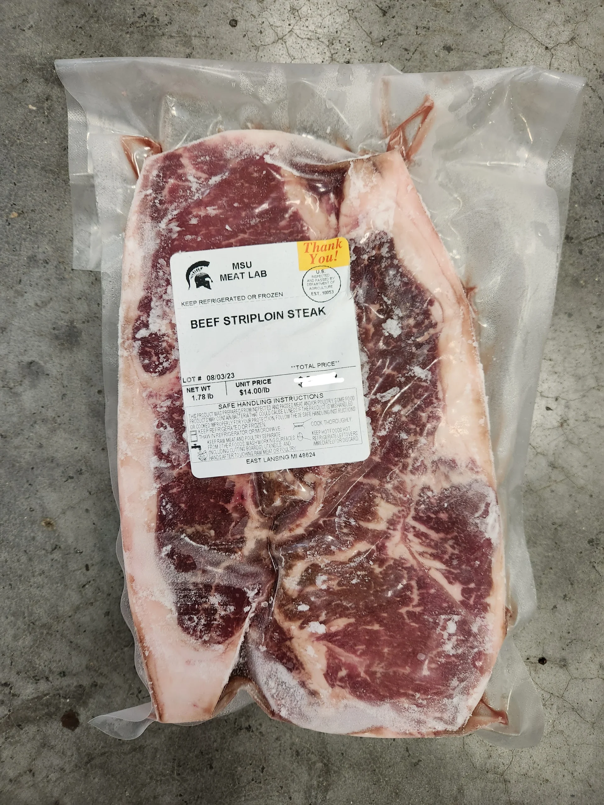 msu-meat-labs-beef-striploin-steak.webp MSU Meat Labs Beef Striploin Steak