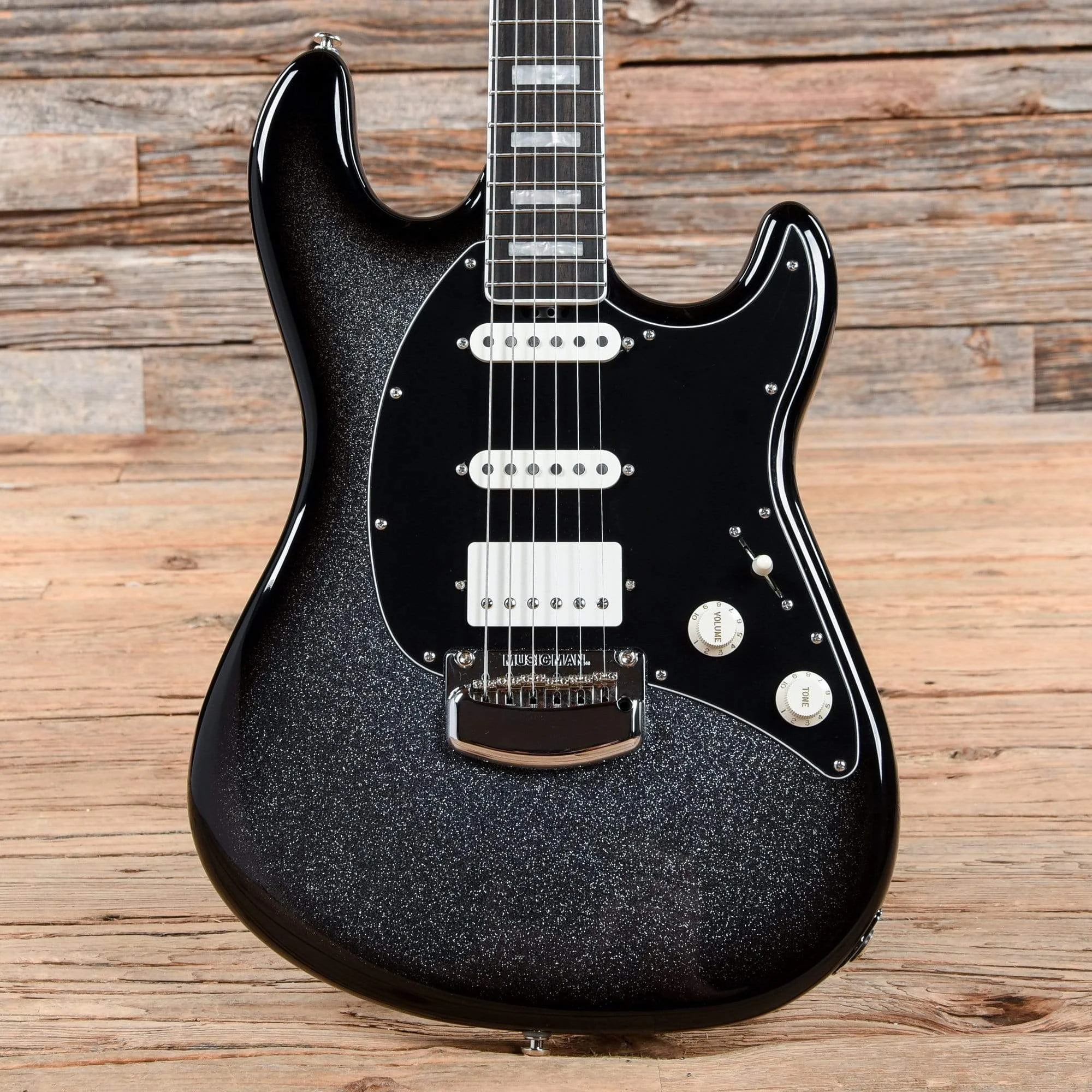 Music Man BFR Cutlass HSS Smoked Chrome w/Painted Headstock