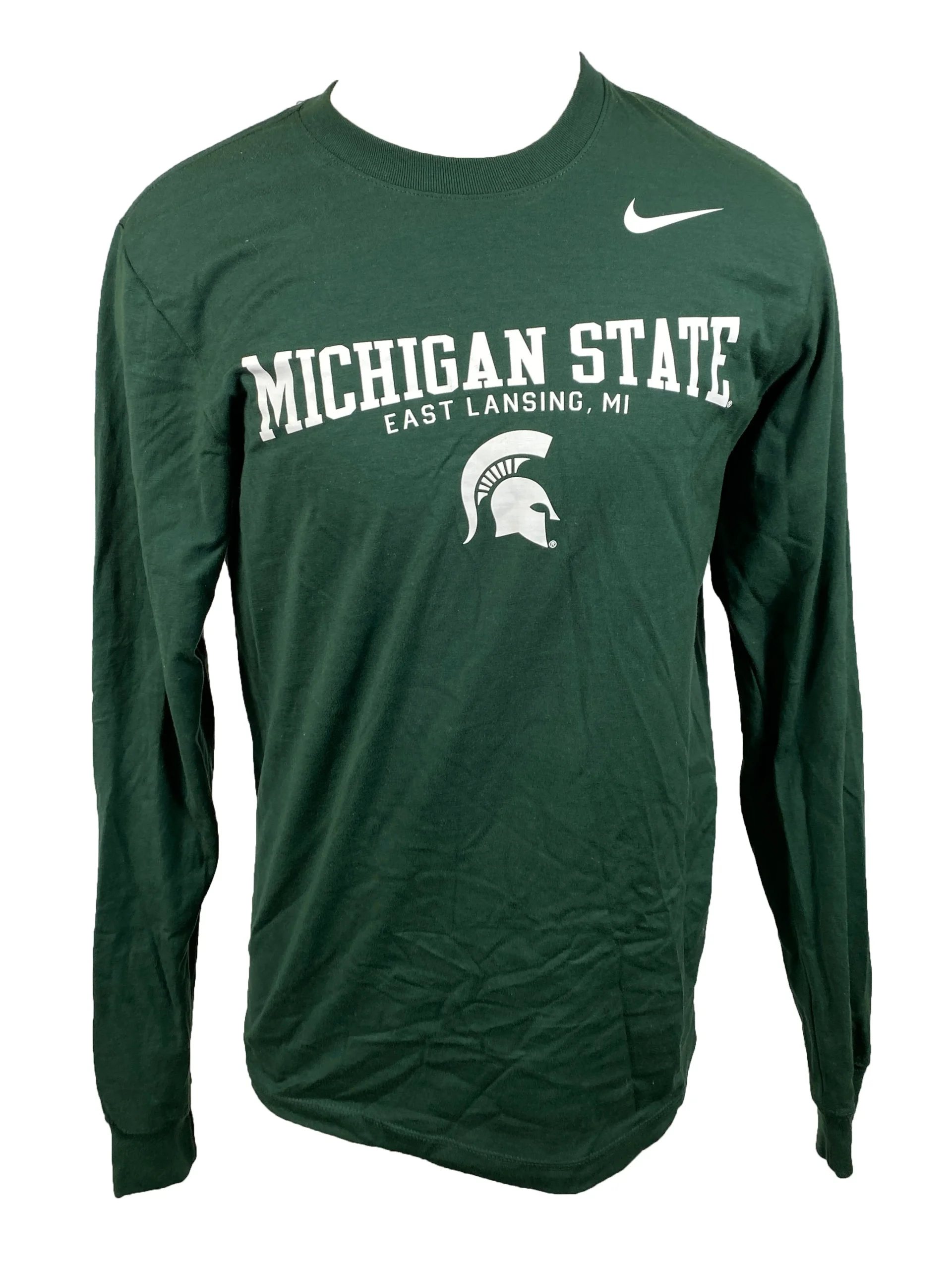 Nike Green Michigan State Long Sleeve T-Shirt Unisex Size Small