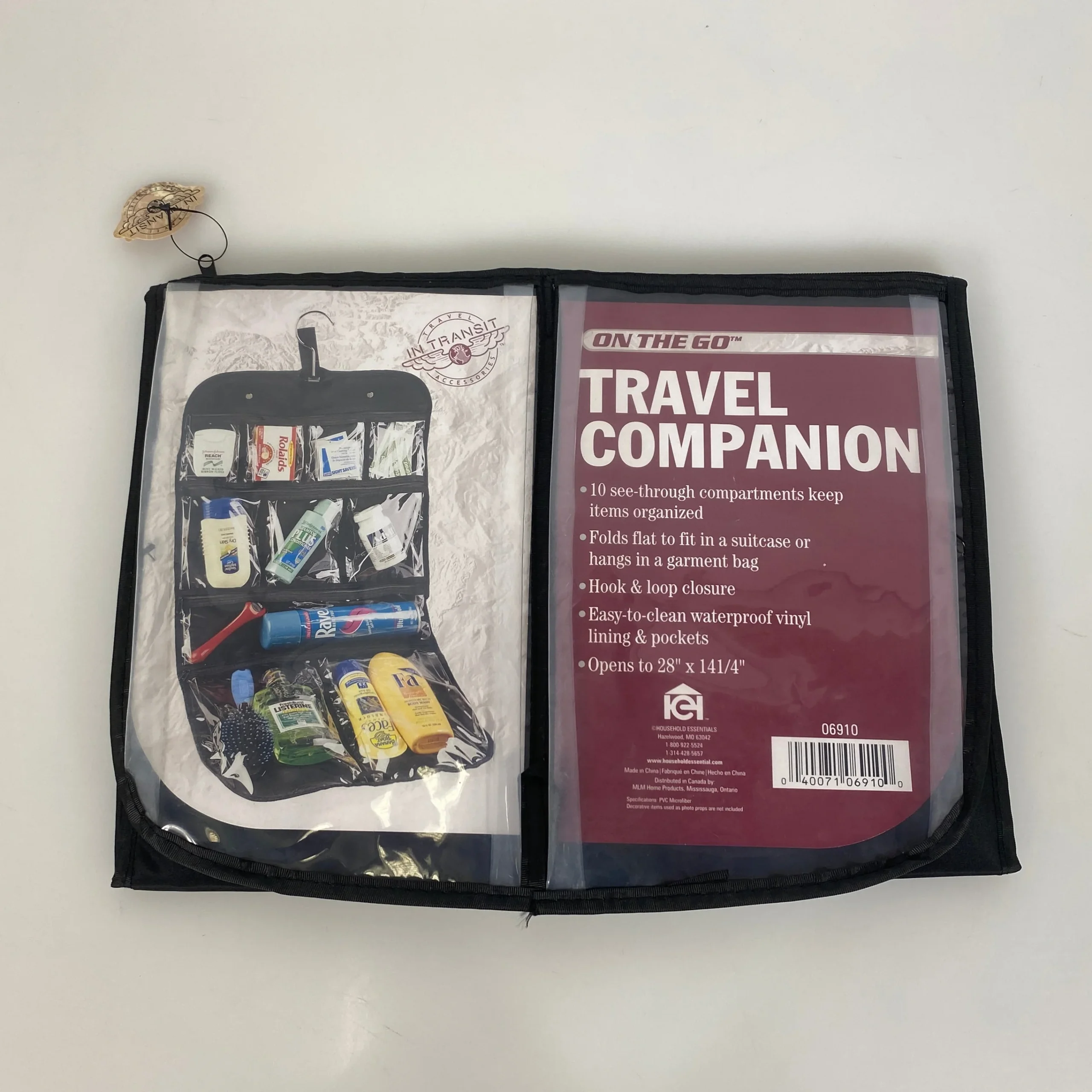"On The Go" Travel Companion 10 Item Compartment Folder/Hanger