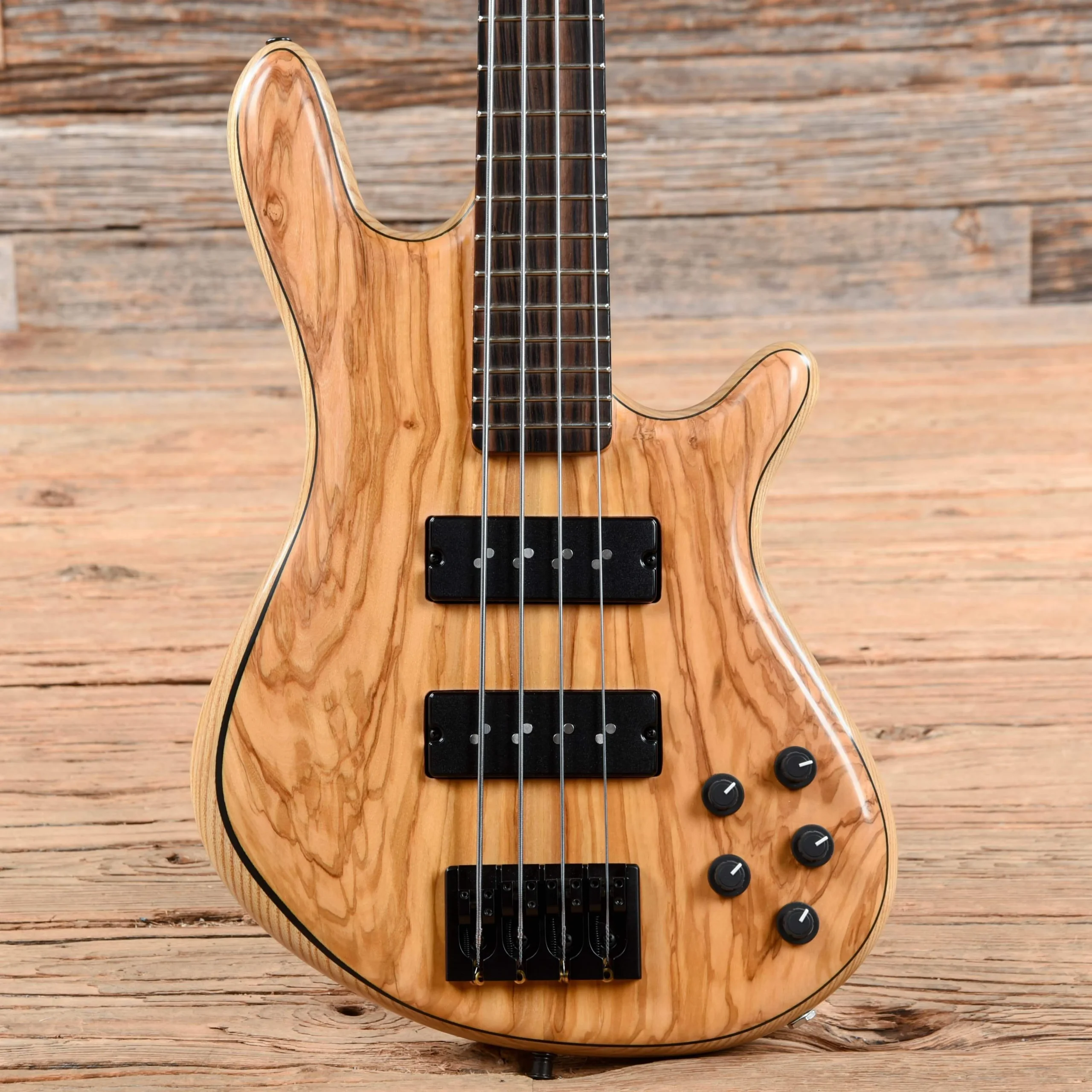 PHD Custom Olive Wood 4-String 32" Scale Bass Natural 2018