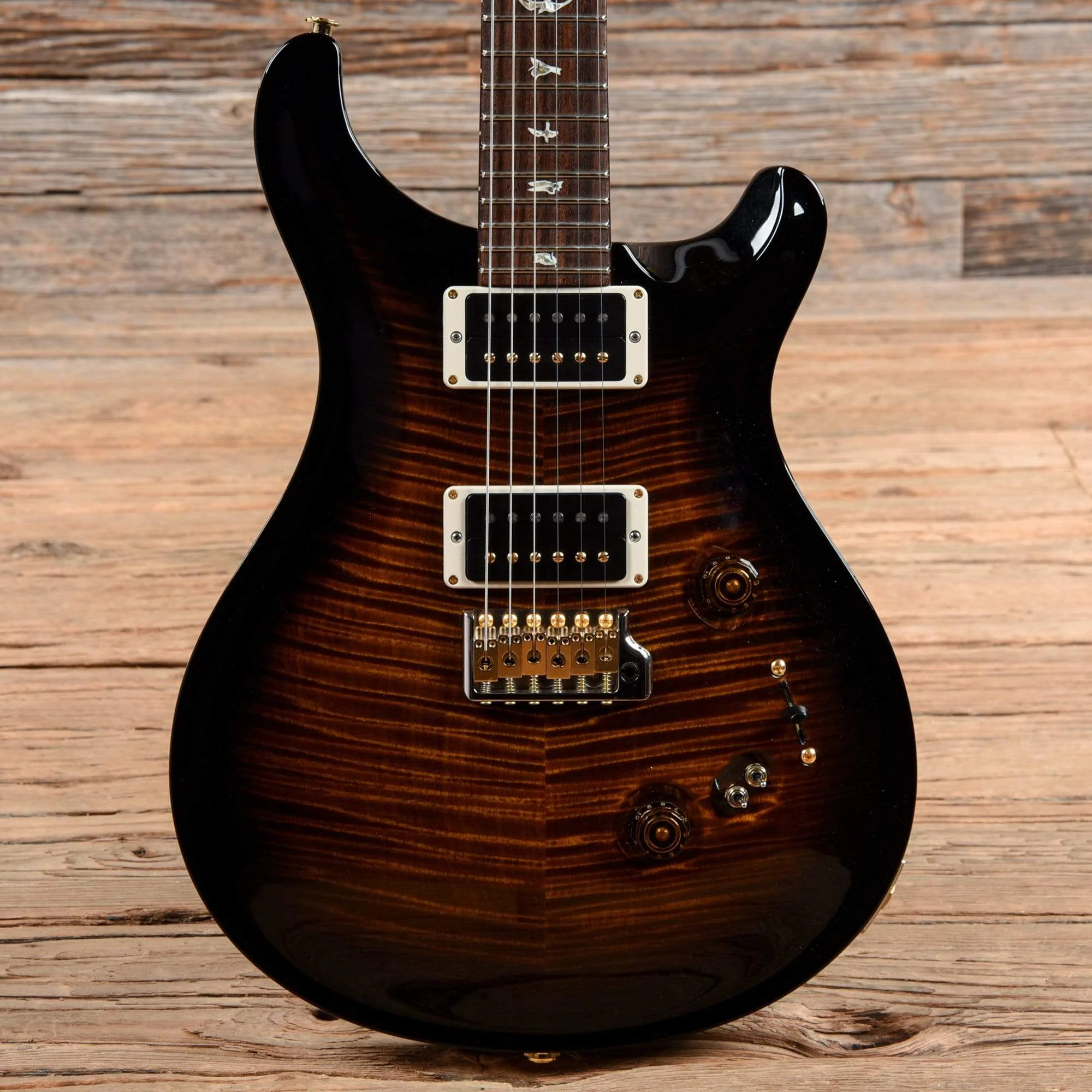 PRS Custom 24-08 10 Top Black Gold Wrap Burst 2019