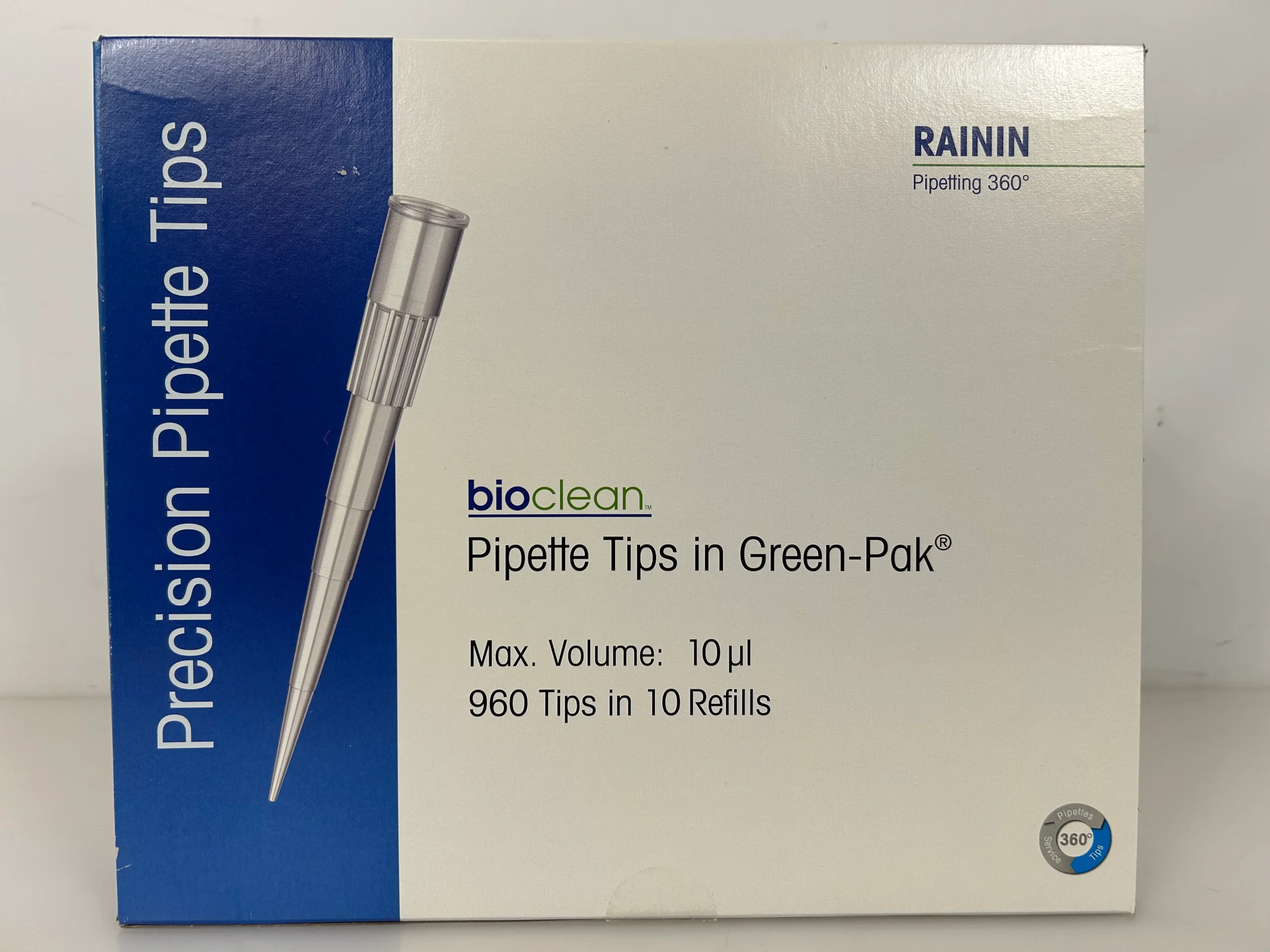 Rainin Bioclean Precision Pipette Tips 960 Tips in 10 refills Green-Pak