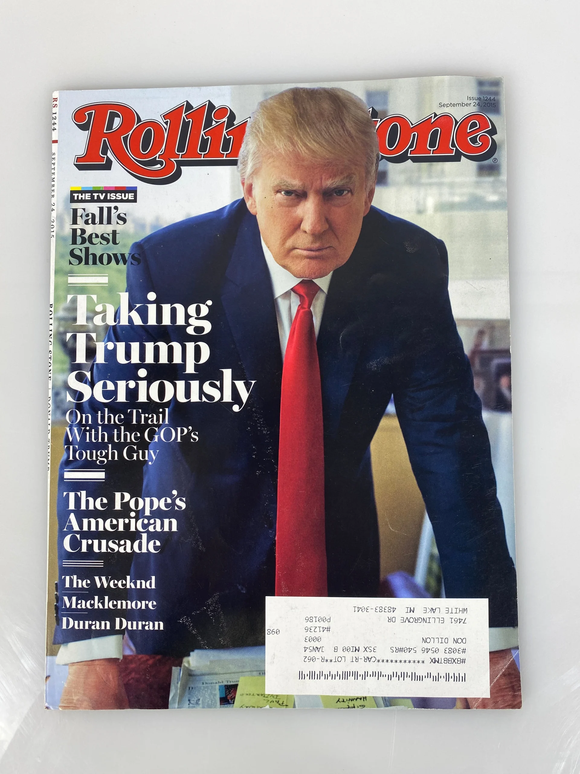 Rolling Stone Magazine September 24, 2015 Donald Trump