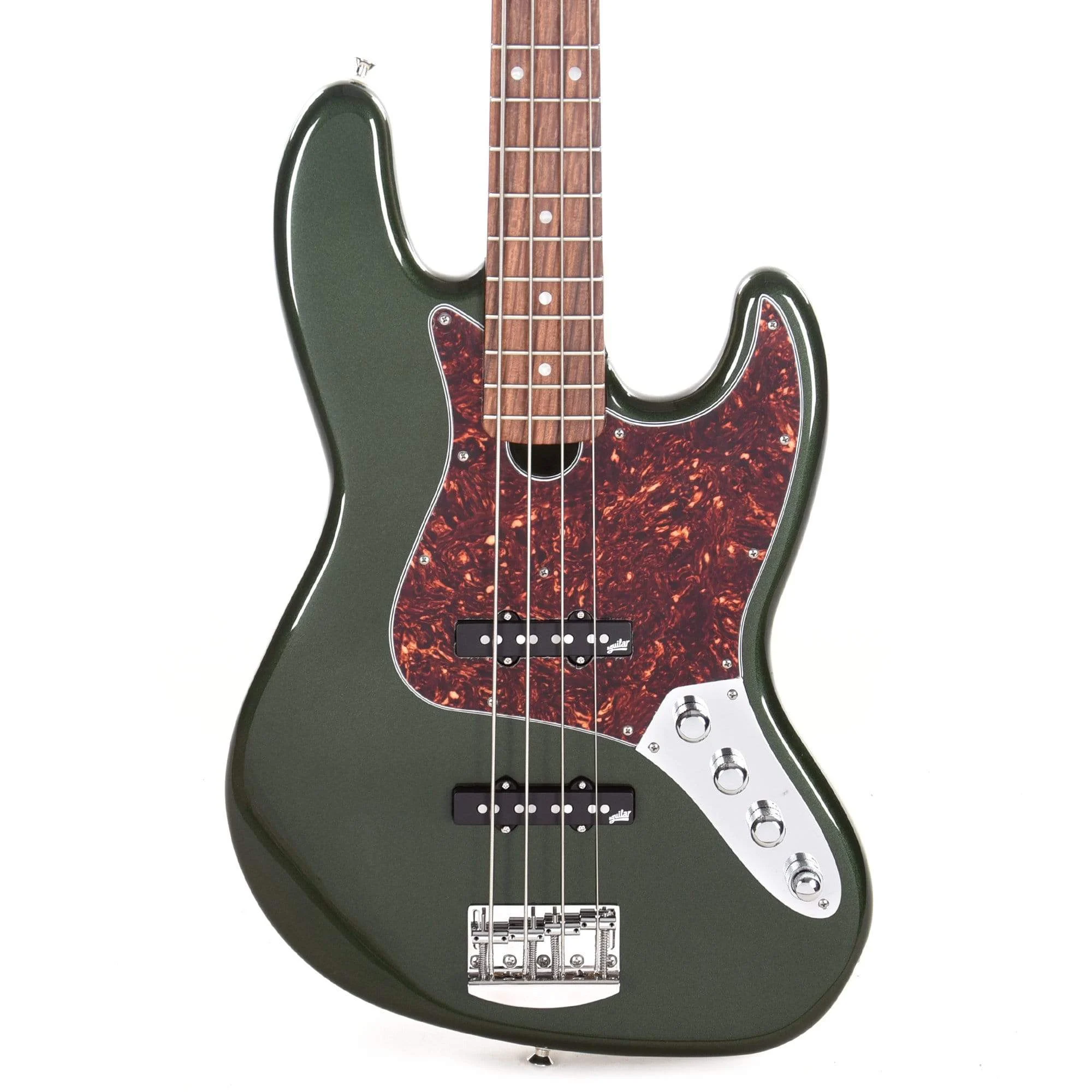 Roscoe J Classic 4 Alder Cadillac Green w/Tortoise Pickguard & Dual Aguilar 4J-HC Pickups
