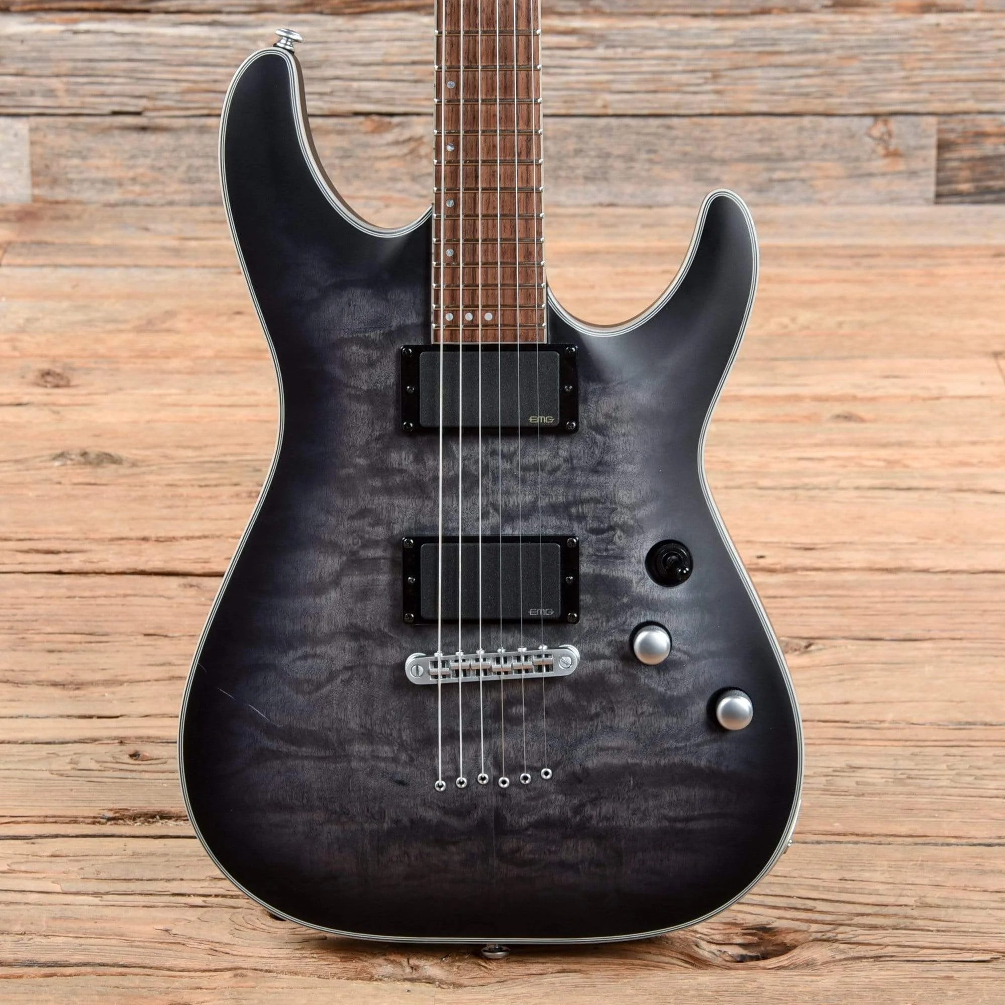 Schecter C-1 Platinum See-Thru Black Satin 2018