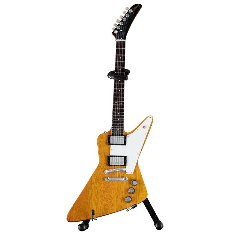 static.gibson.com_product-images_Gibson_GG-720AH_GG-720AH_front.webp Gibson AXE HEAVEN '58 Korina Explorer Natural Finish 1:4 Scale Mini Guitar Model