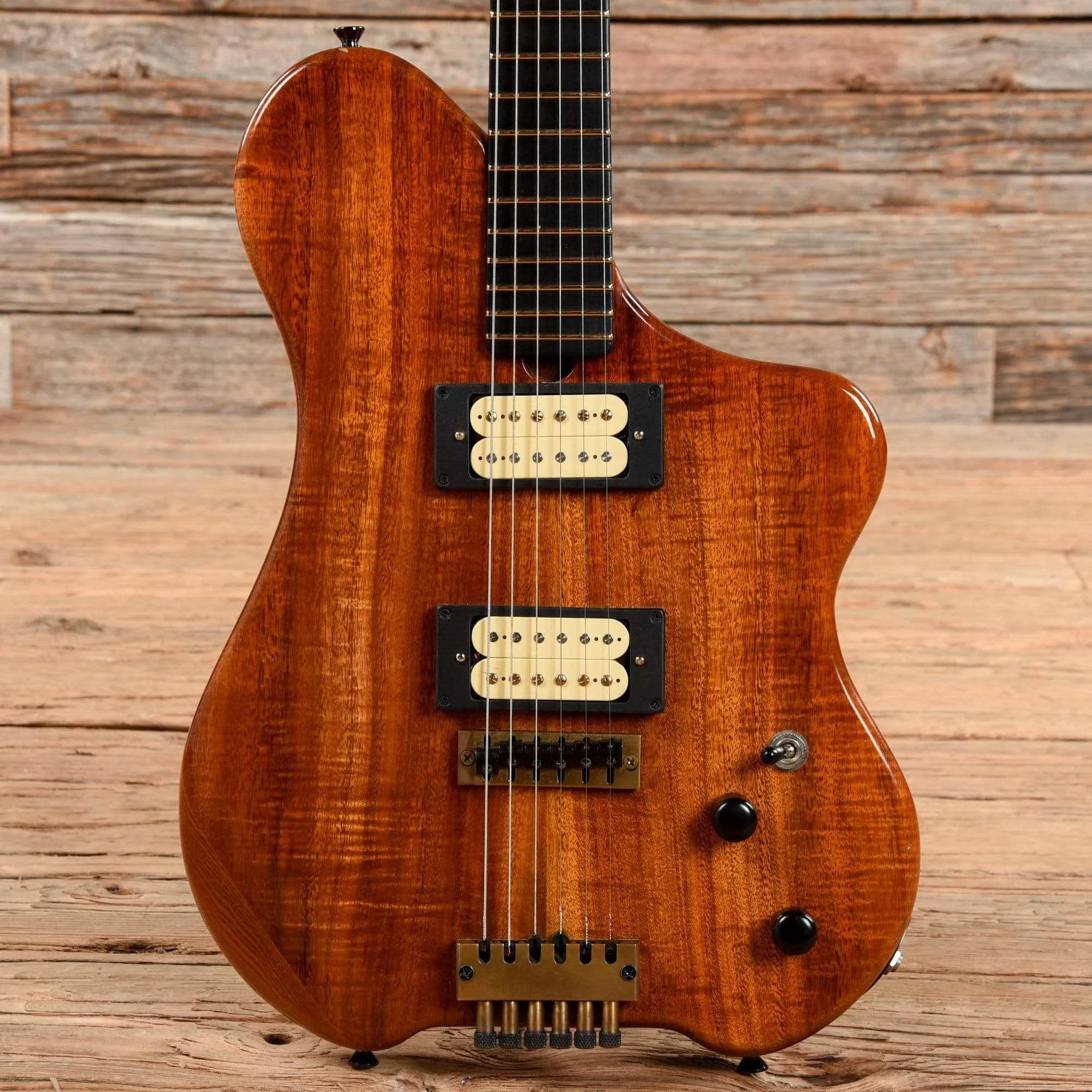 Steve Ezzo Custom Headless 6-String Guitar Koa
