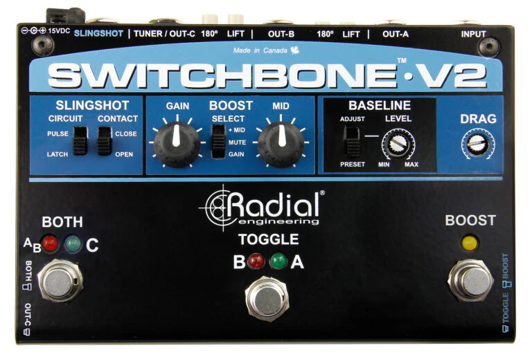 switchbonev2-top-1-768x519-1.webp Radial Engineering Switchbone-V2 - Amp Switcher & Booster