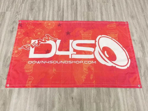 Team Down4Sound Banner / Flag - Red