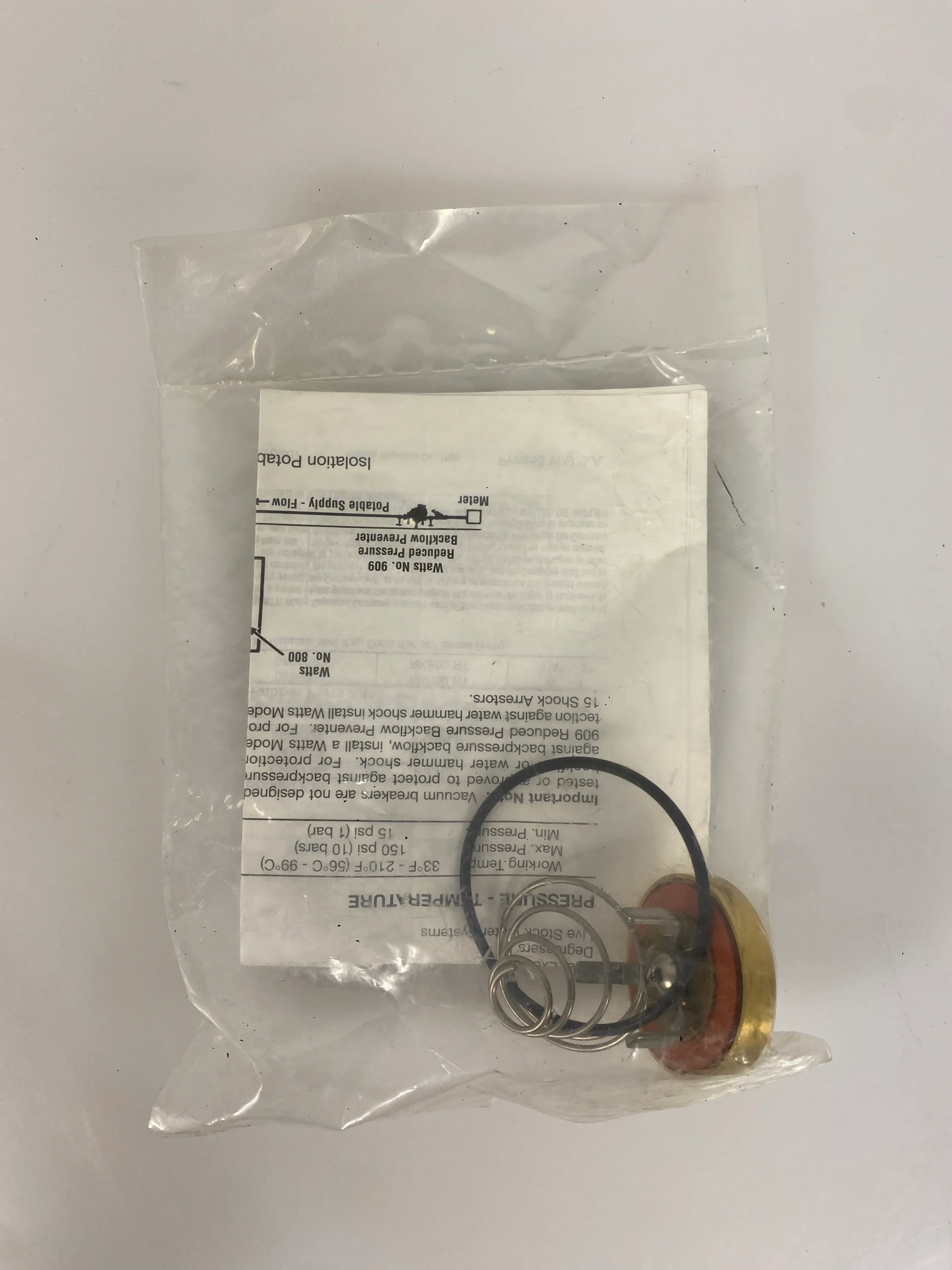 Watts Repair Kit 800 1/2x1" Check Disc Pack of 2 Kits