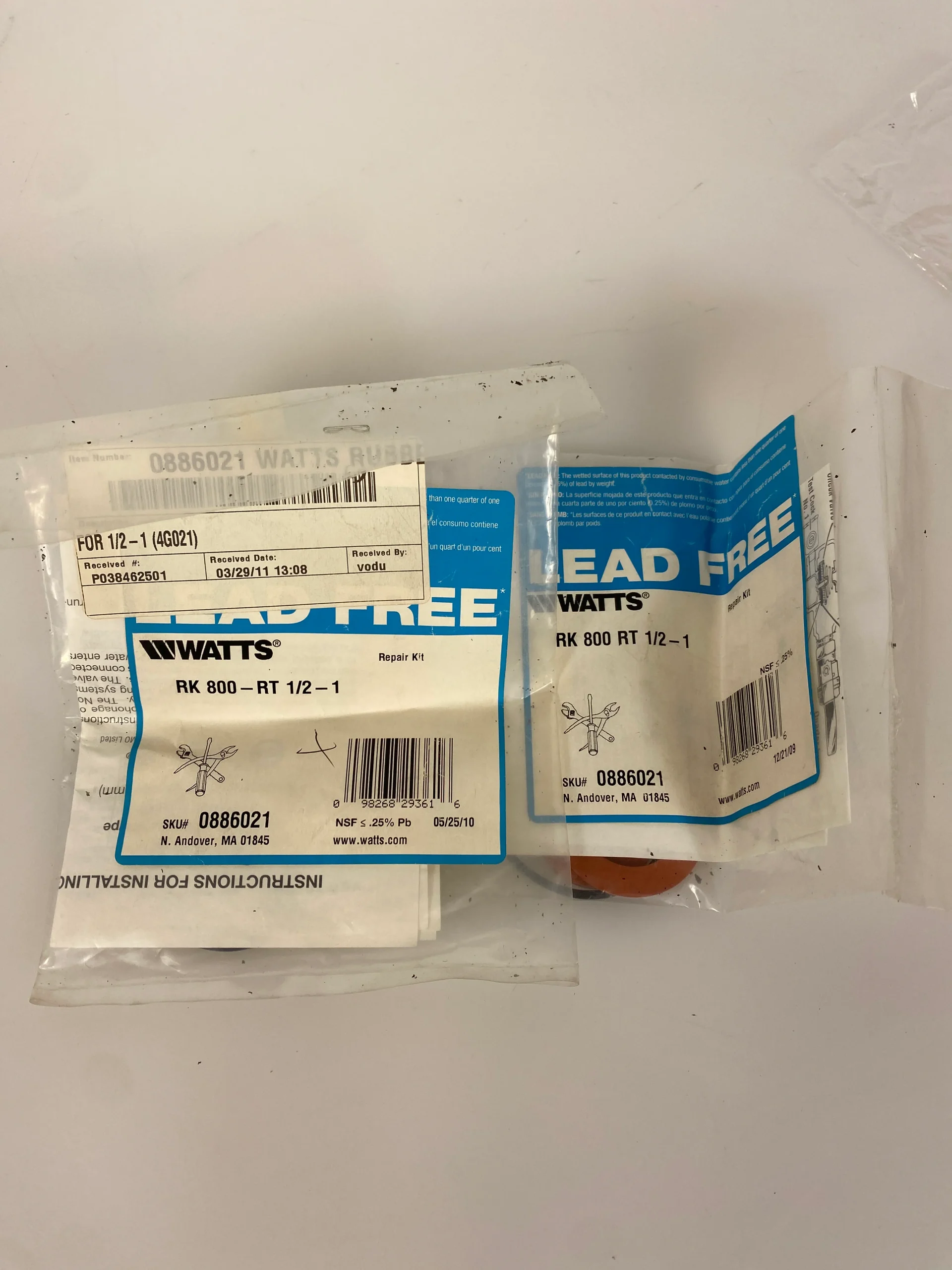 Watts Vac Breaker Repair Kit RK800RT 1/2