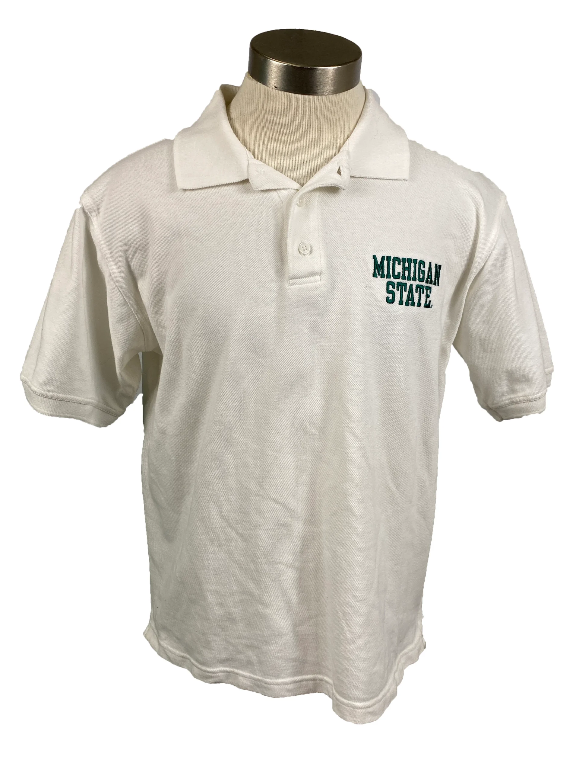 White Michigan State Polo Men's Size M