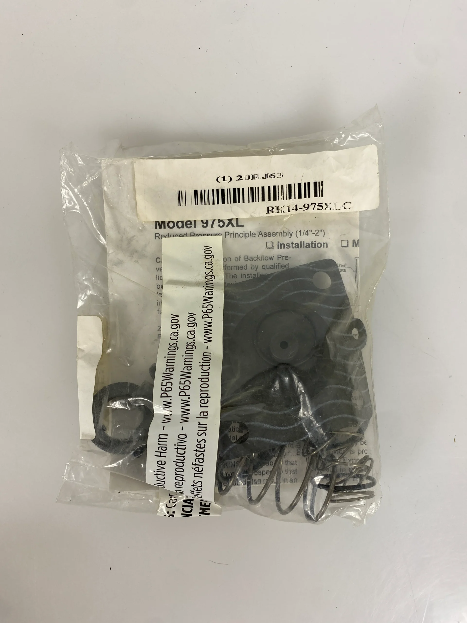 Zurn Wilkins Repair Kit 975XL 1/4-1/2" Pack of 3 Kits